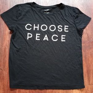 Black cropped t shirt